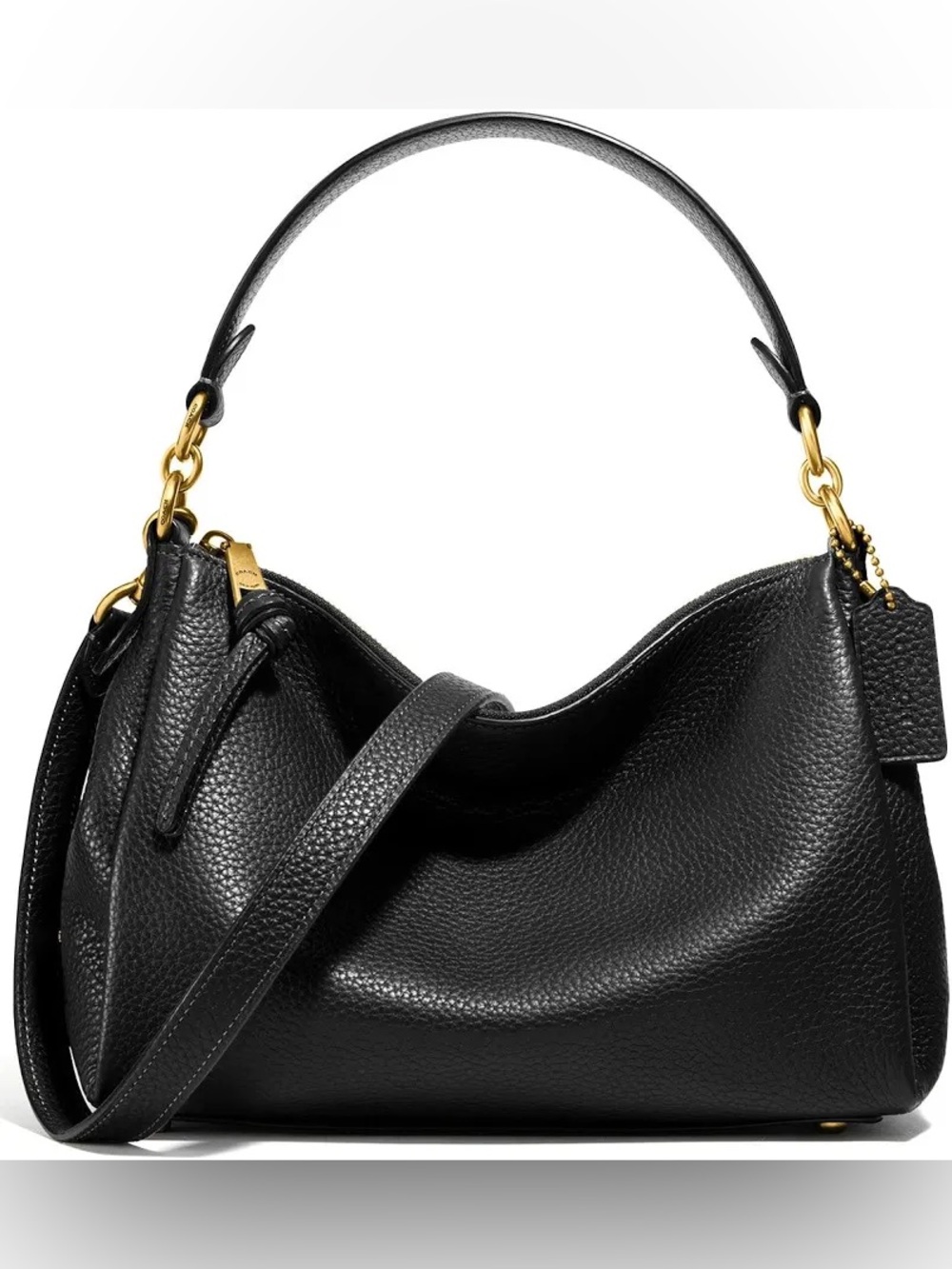 Coach Shay Black Pebbled Leather Shoulder Crossbody Bag